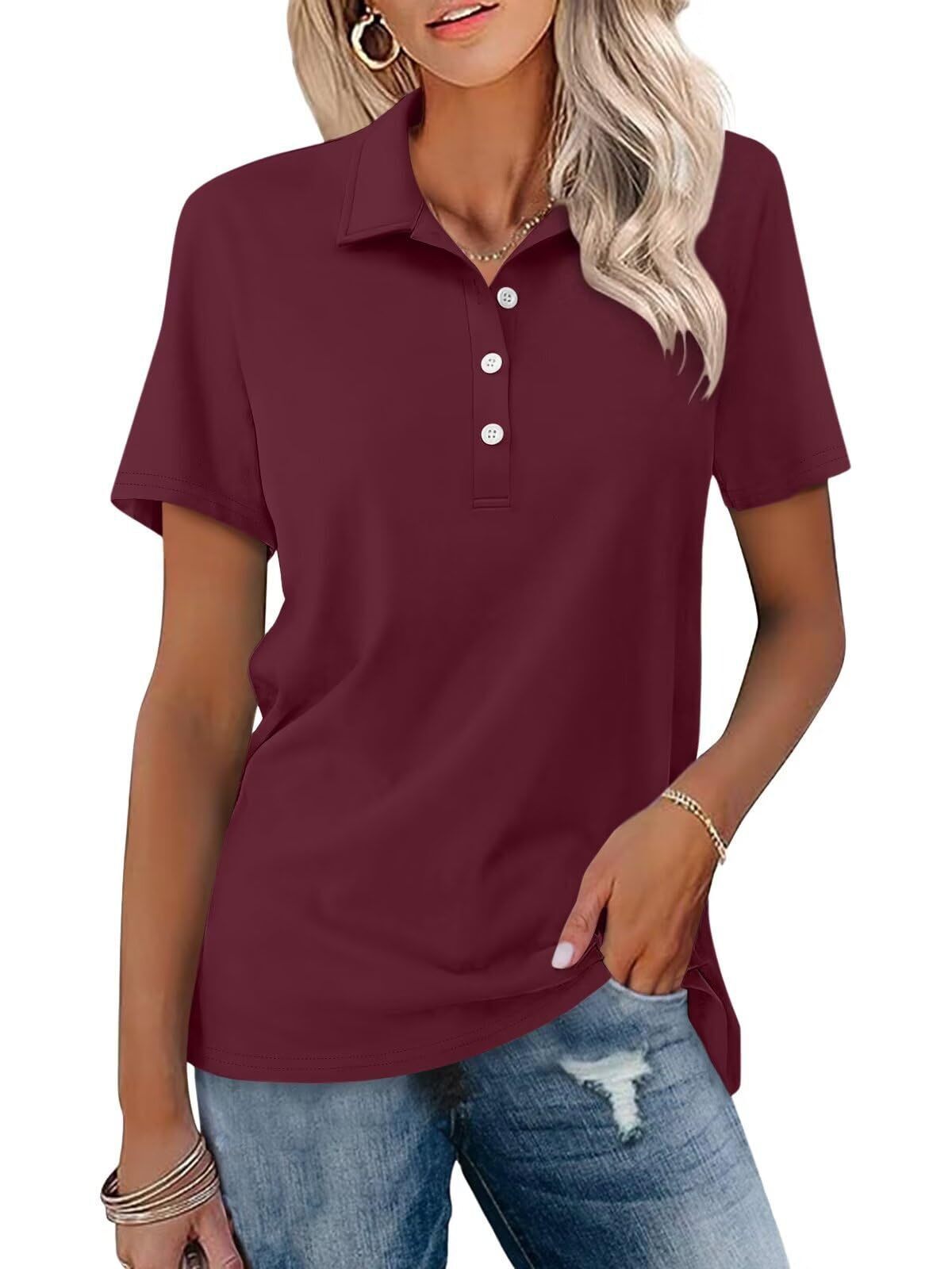 Alisa | Women's Minimalist Short Sleeve Polo Shirt