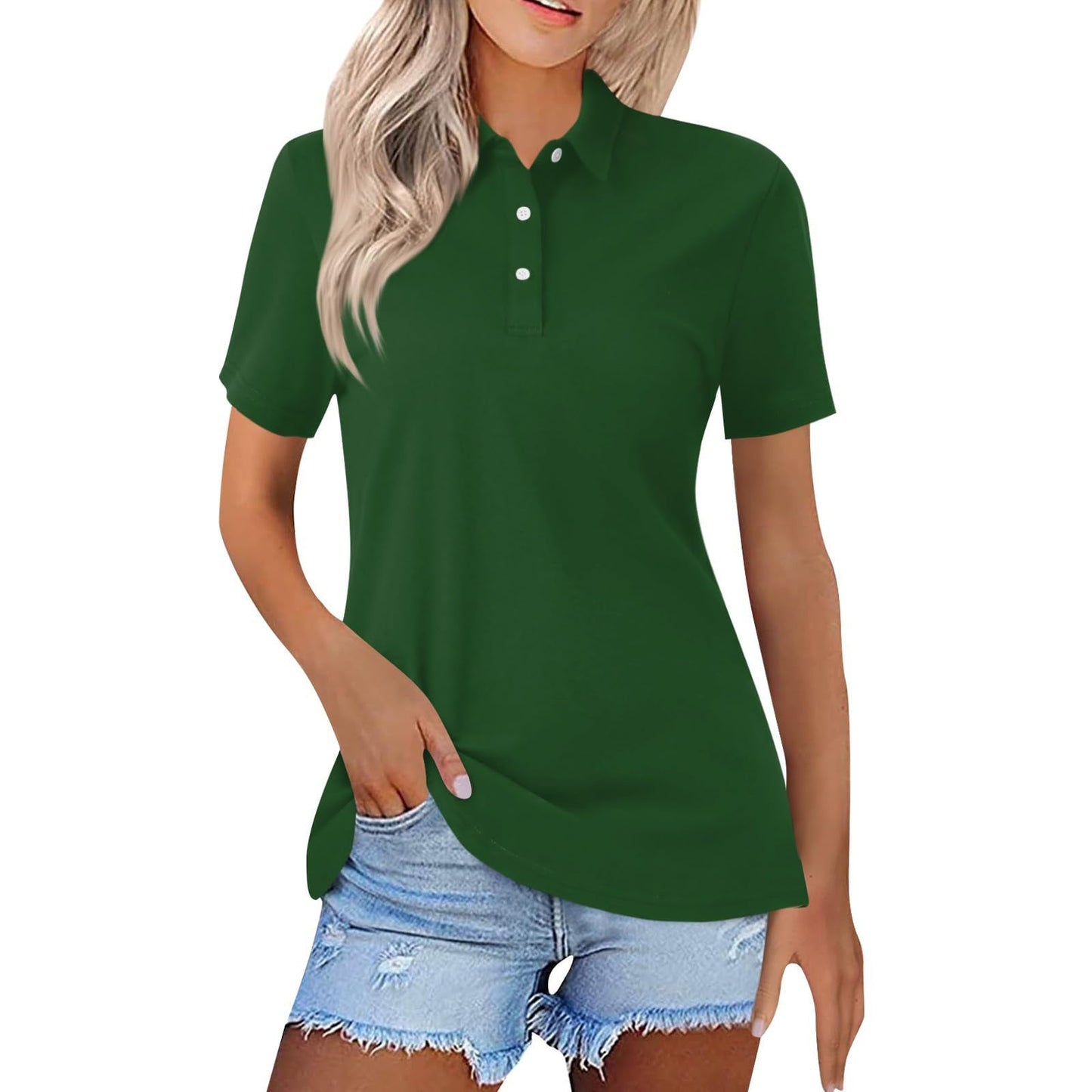 Alisa | Women's Minimalist Short Sleeve Polo Shirt