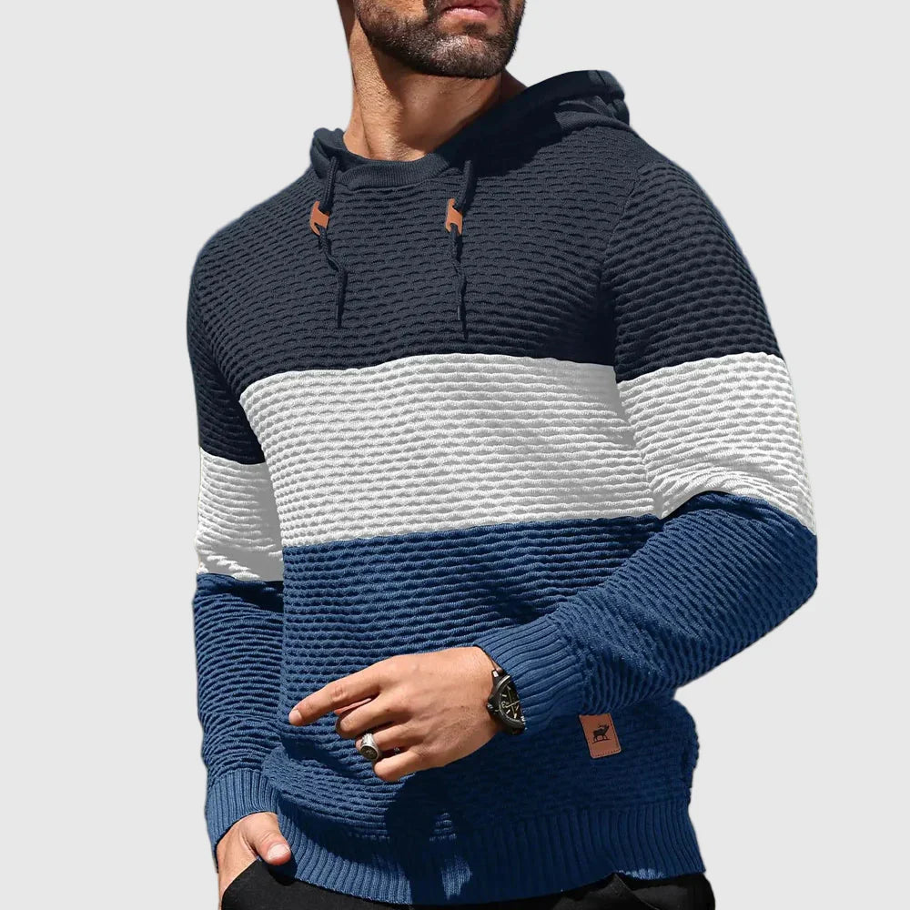 Alessandro Veneti Triple Tone Knit Pullover