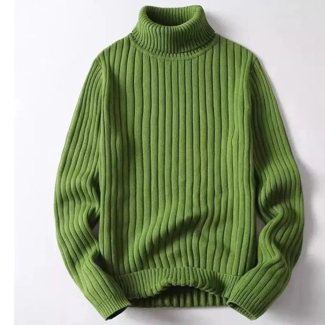 Apollo Ribbed Knit Turtleneck Sweater Artisio