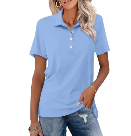 Alisa | Women's Minimalist Short Sleeve Polo Shirt
