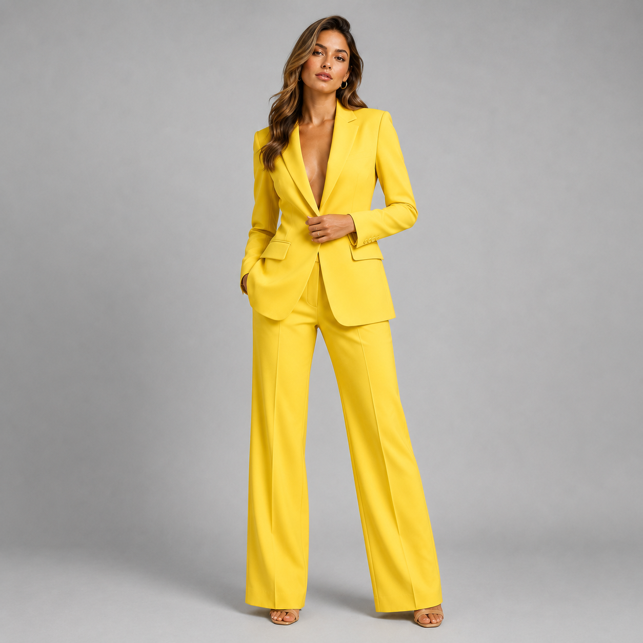 Audrey | Women's Tailored Blazer and Wide-Leg Trouser Suit Set