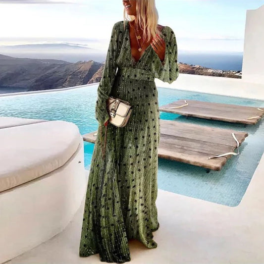 Classic long summer dress for women 0