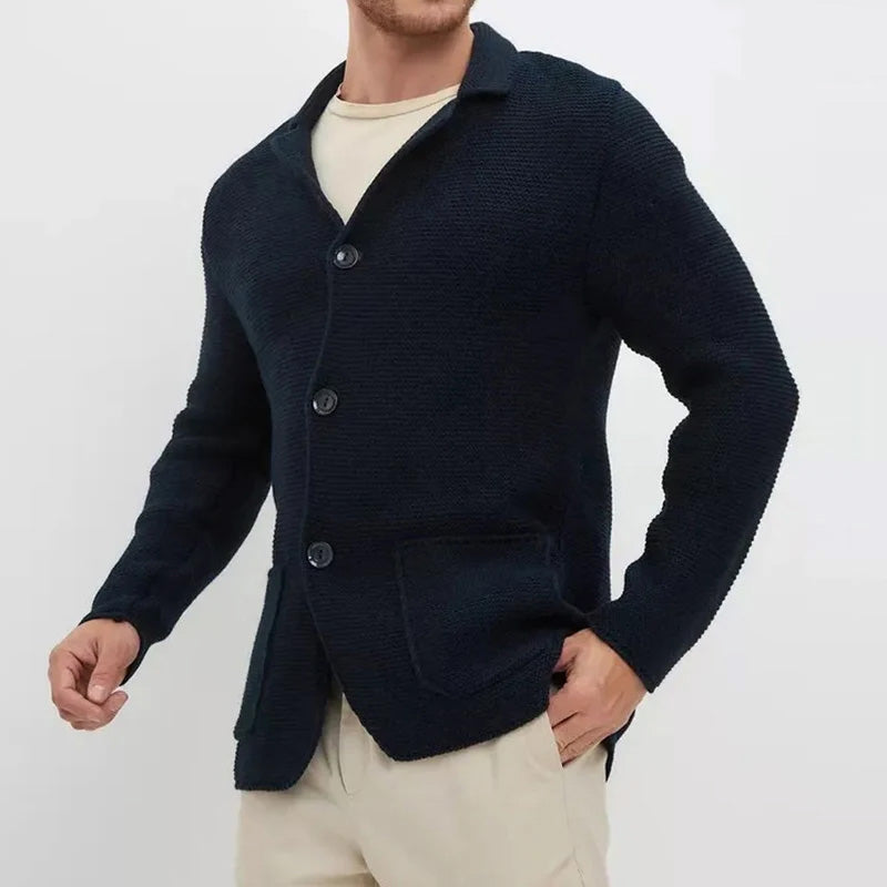 Harry - Cozy Button-Front Knitted Men's Cardigan