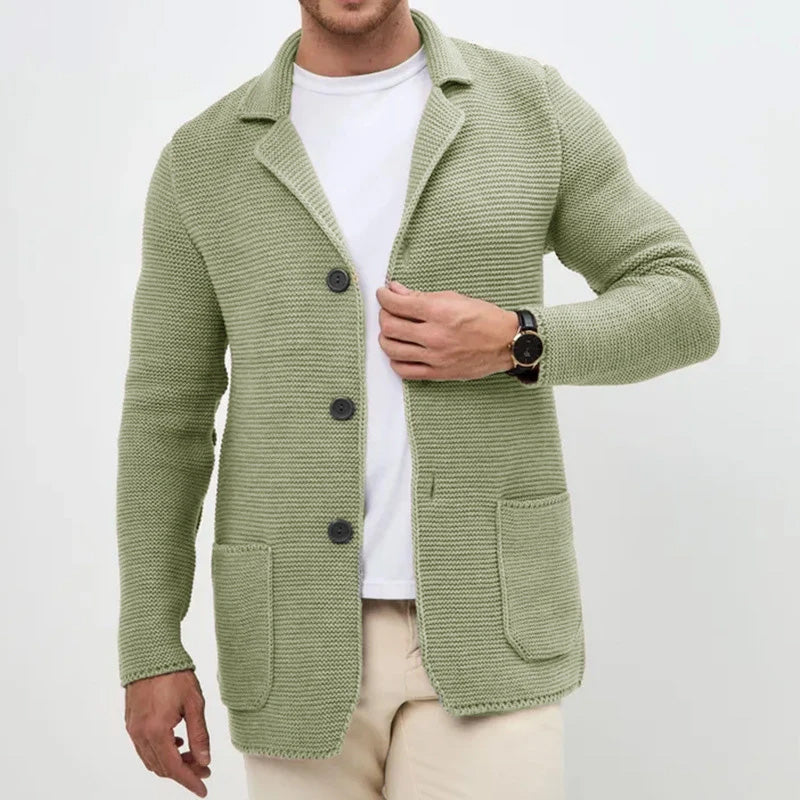 Harry - Cozy Button-Front Knitted Men's Cardigan