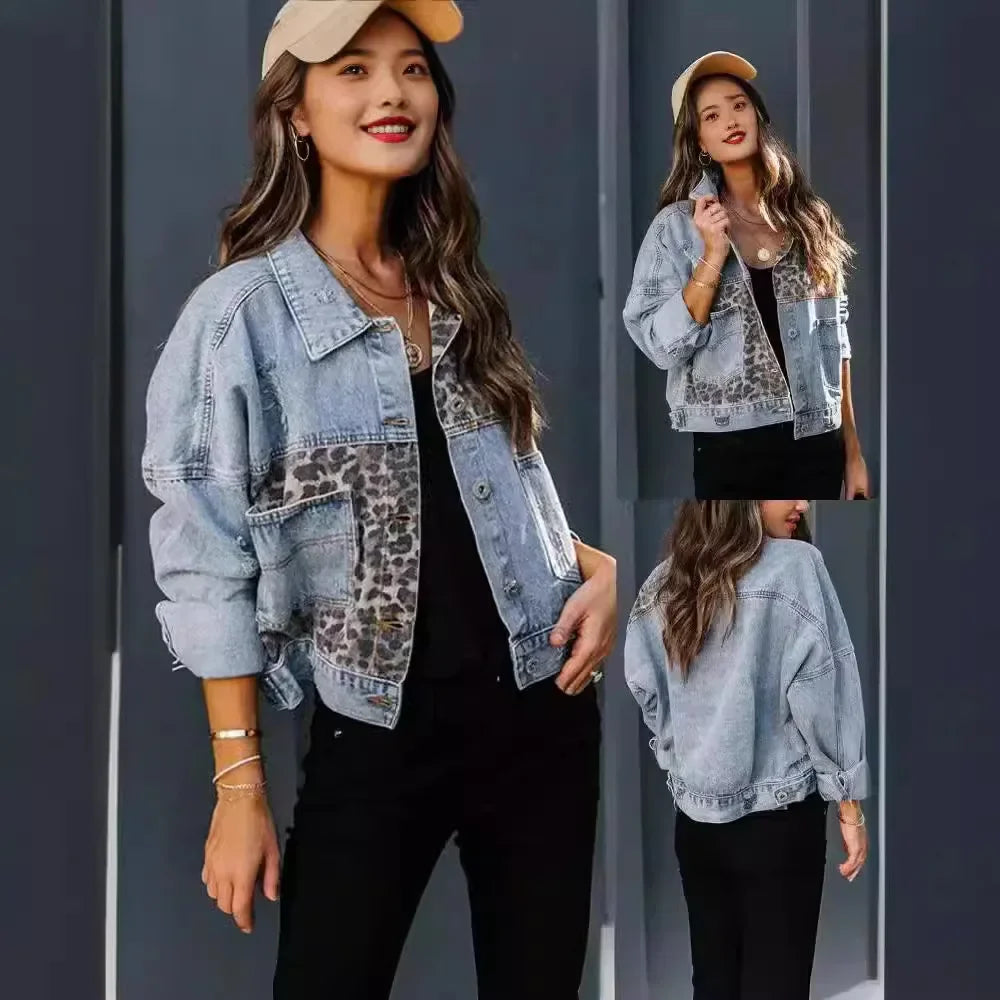 Nuvia | Denim Jacket With Statement Panel Design
