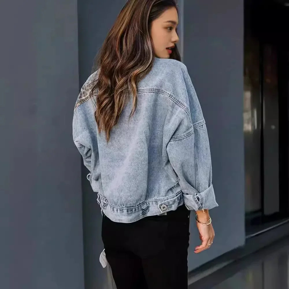 Nuvia | Denim Jacket With Statement Panel Design