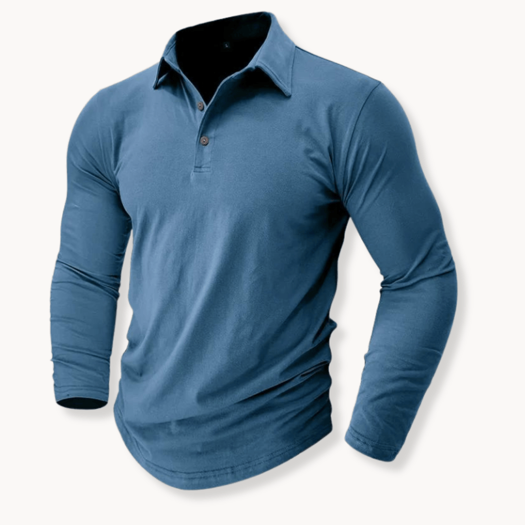 Alder | Long Sleeve Knit Polo Shirt