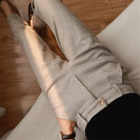 Matthew | Elegant Pure Wool Tailored Trousers