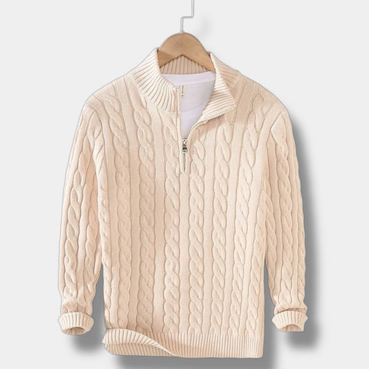 Edward | Jacquard Mock Neck Sweater For Men
