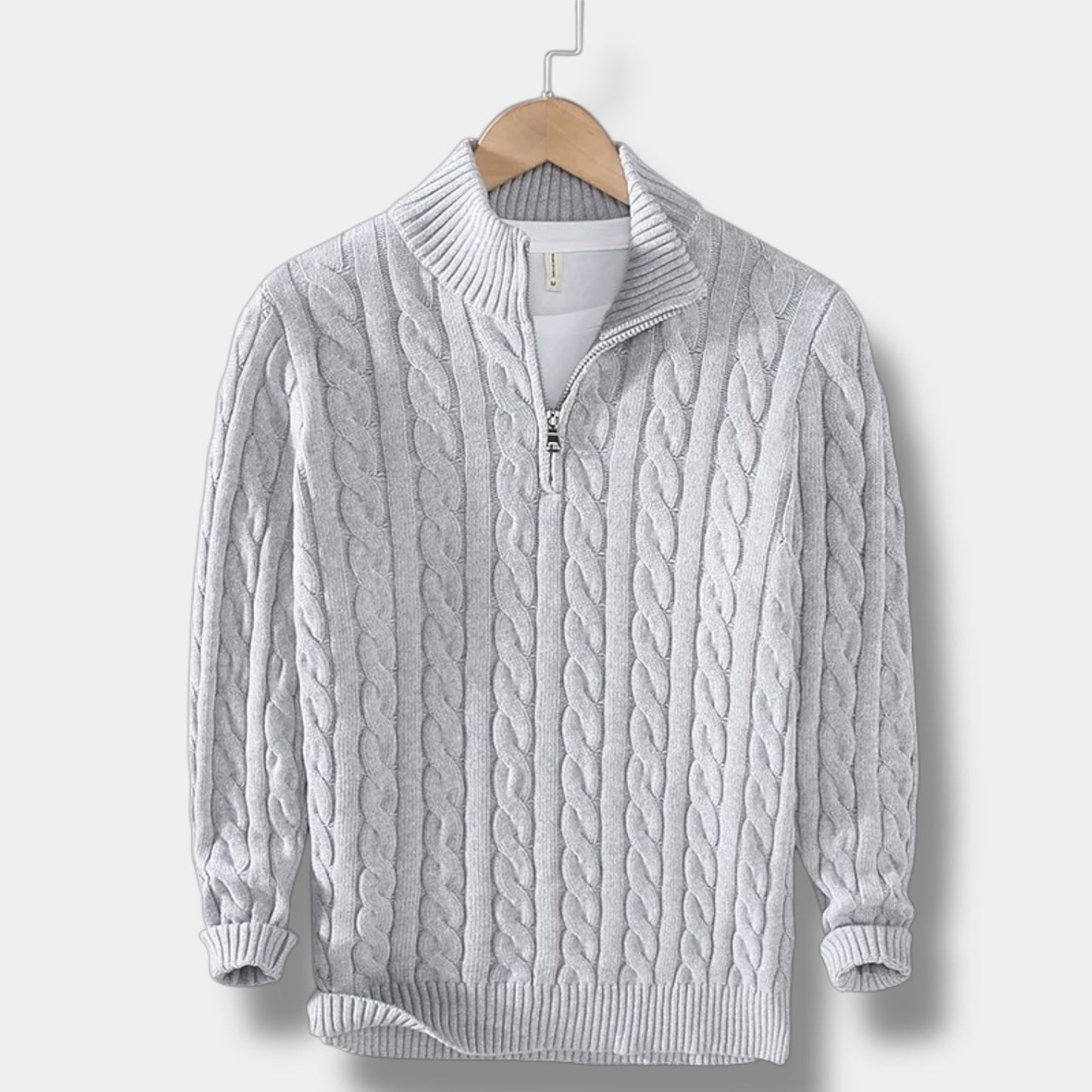 Edward | Jacquard Mock Neck Sweater For Men