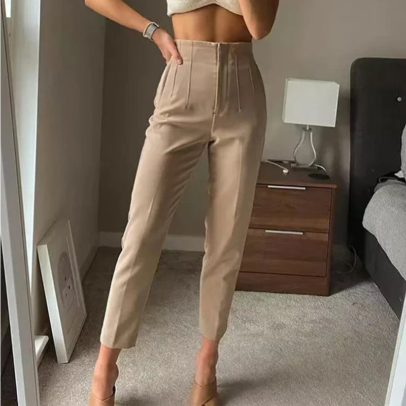 Claude | Women's High Waisted Trousers
