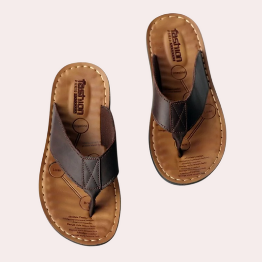 Nazar | Men’s Leather Toe Post Summer Flip Flop Sandals