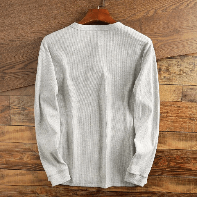 Men's Henley Shirt | Waffle Knit & Relaxed Fit