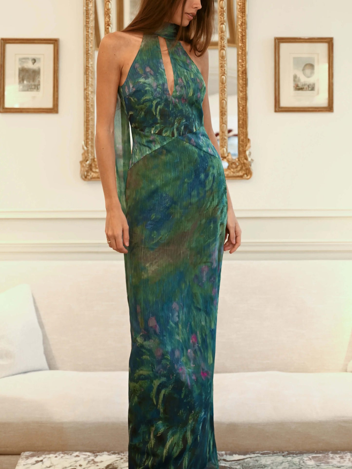 Monet | A Long Dress With A Unique Design
