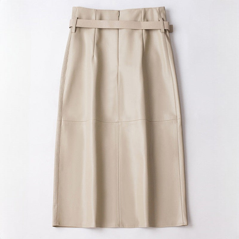 Vella Sheepskin Leather Skirt