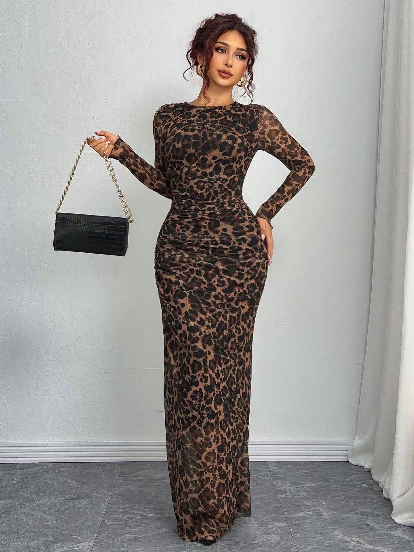 Torina | Printed Bodycon Maxi Dress