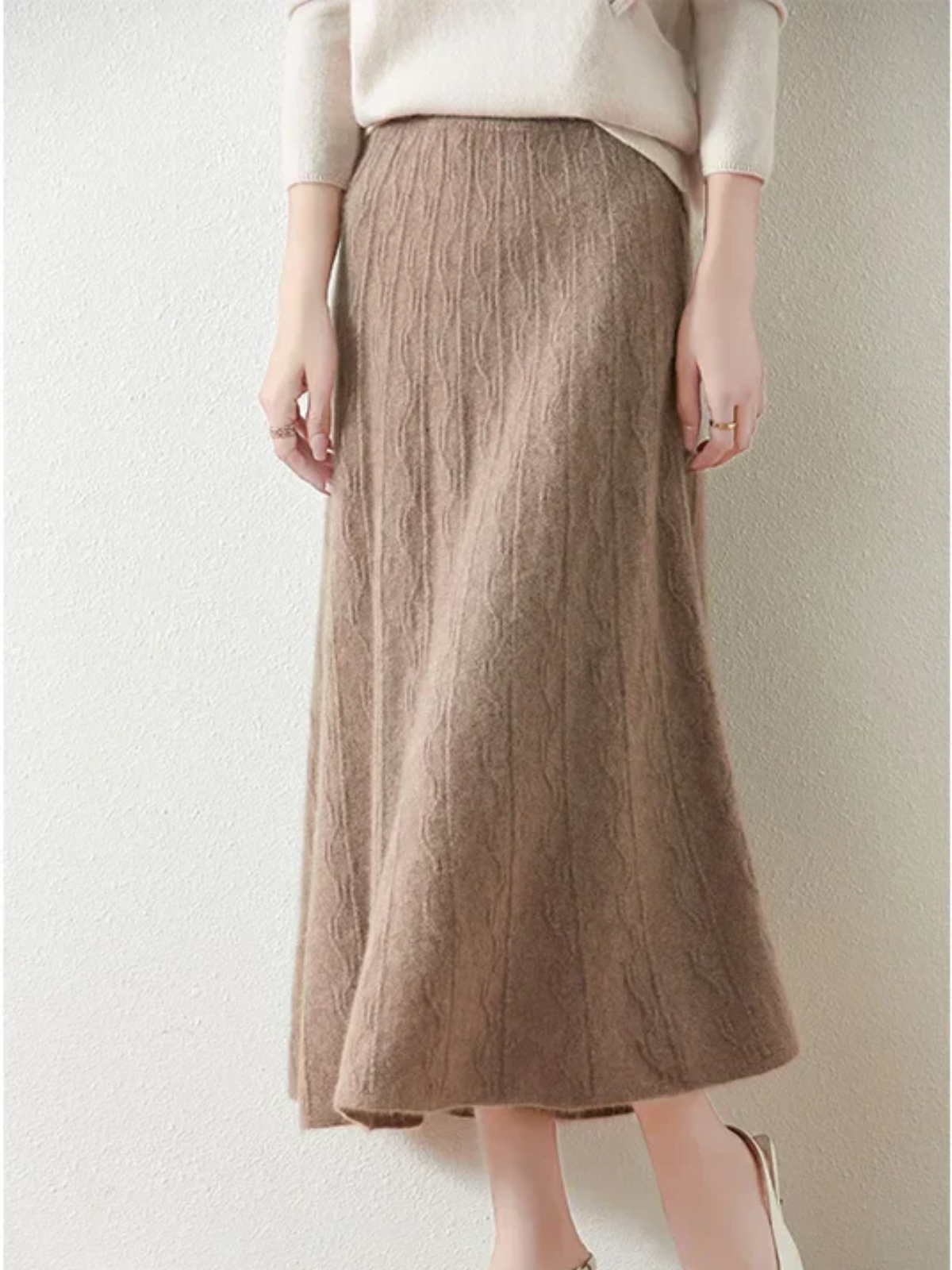 Elara | A Line Knit Skirt For Women
