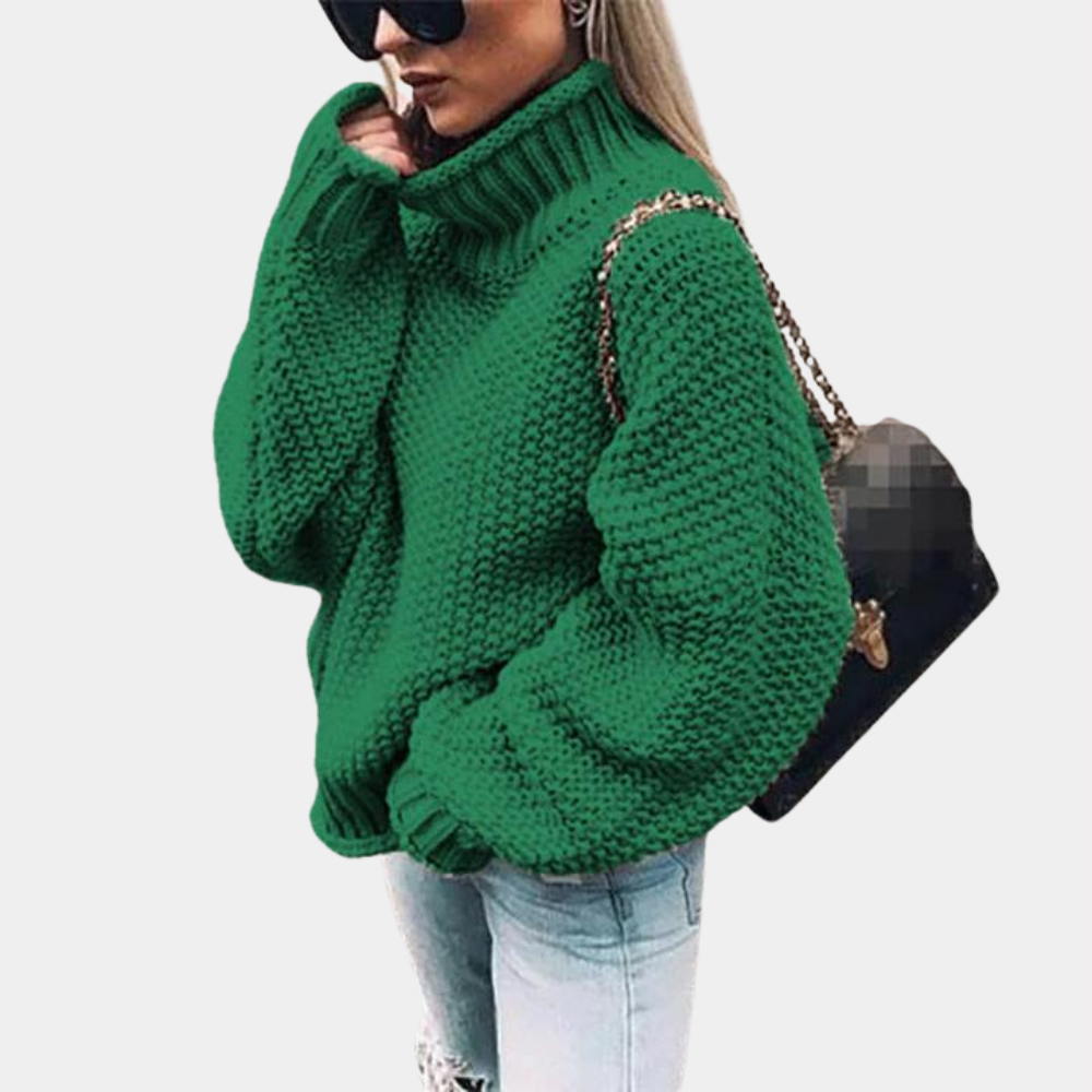 Isabella | Women's Oversized Turtleneck Knit Sweater