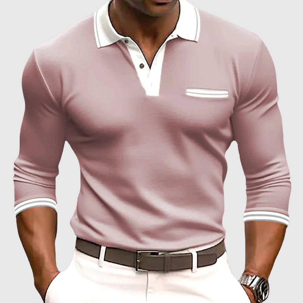 Roberto | Long Sleeve Contrast Shirt For Men