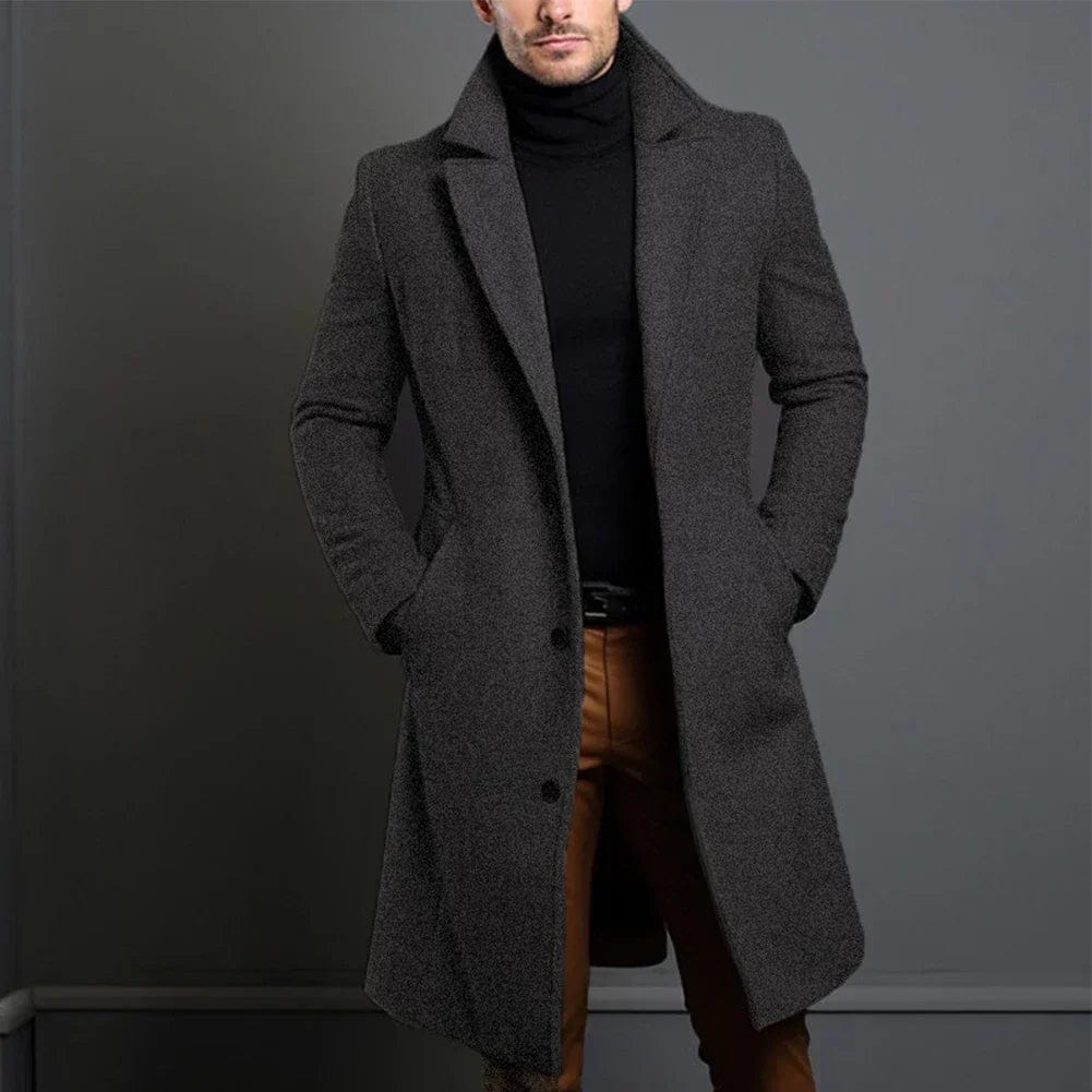 Leonard | Men’s Long Wool Overcoat