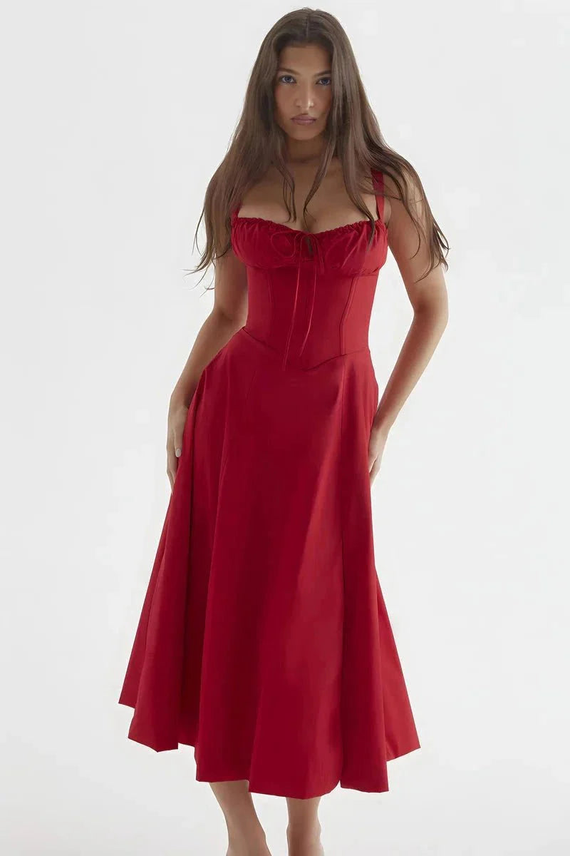 Linsay | Corset Midi Dress