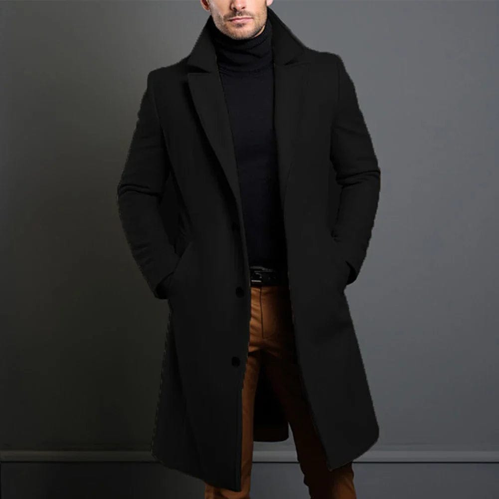 Leonard | Men’s Long Wool Overcoat