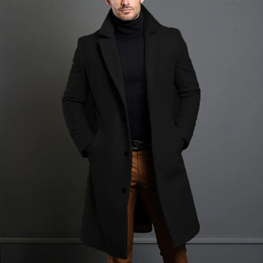 Leonard | Men’s Long Wool Overcoat