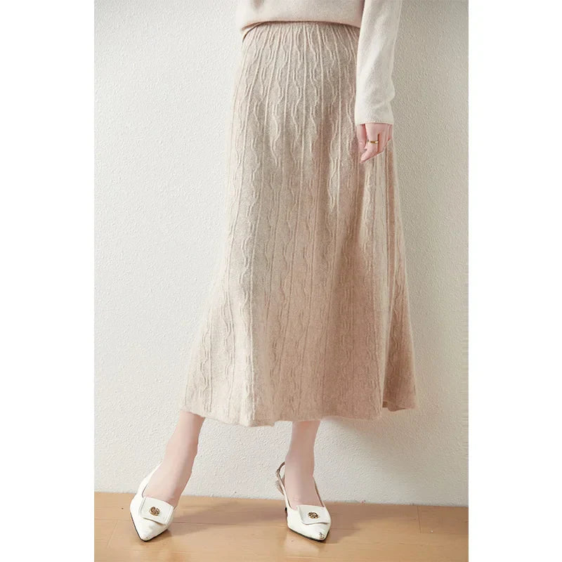 Elara | A Line Knit Skirt For Women