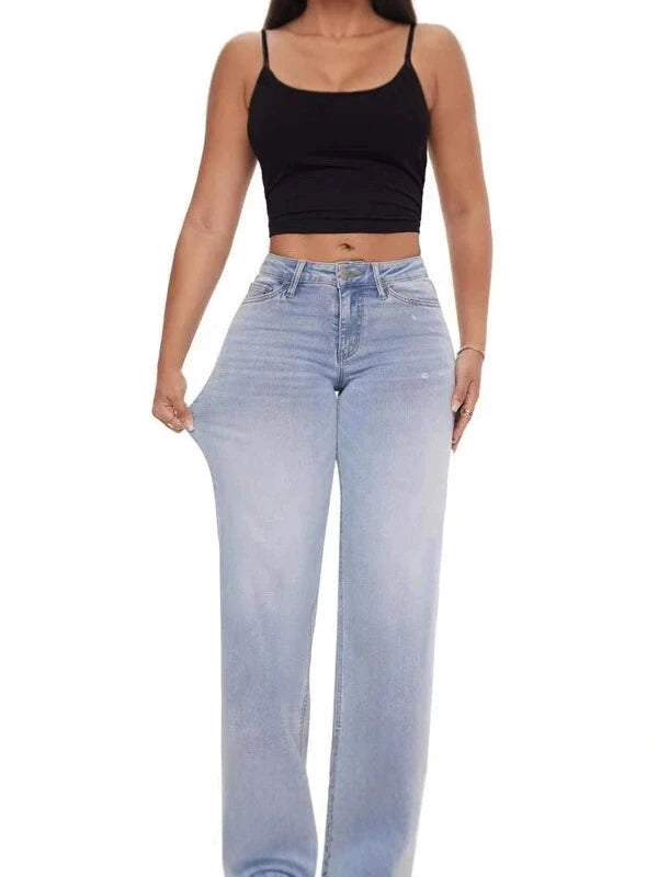 Sandra | High-Waisted Jeans With Vintage Wash