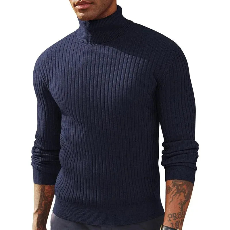 Ronan | Muscle Fit Roll Neck Jumper