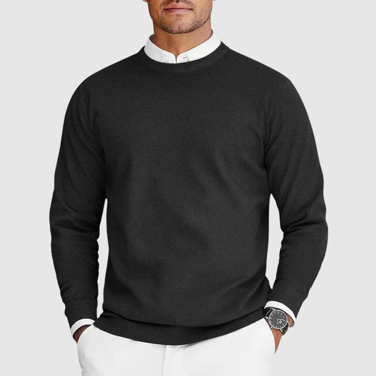 Signature Tailored Crewneck Knit Sweater