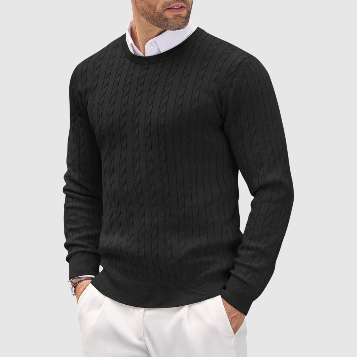 Slim Fit Cozy Layer Men’s Knitted Sweater