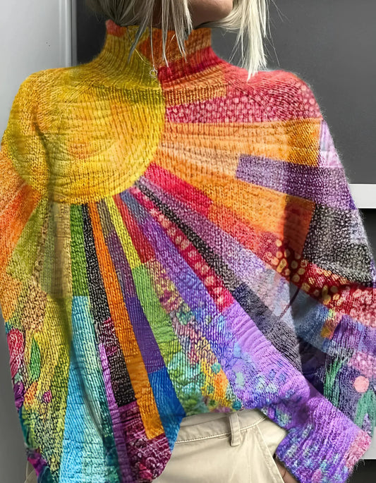 Abélia - Joyful Colourful Roll Neck
