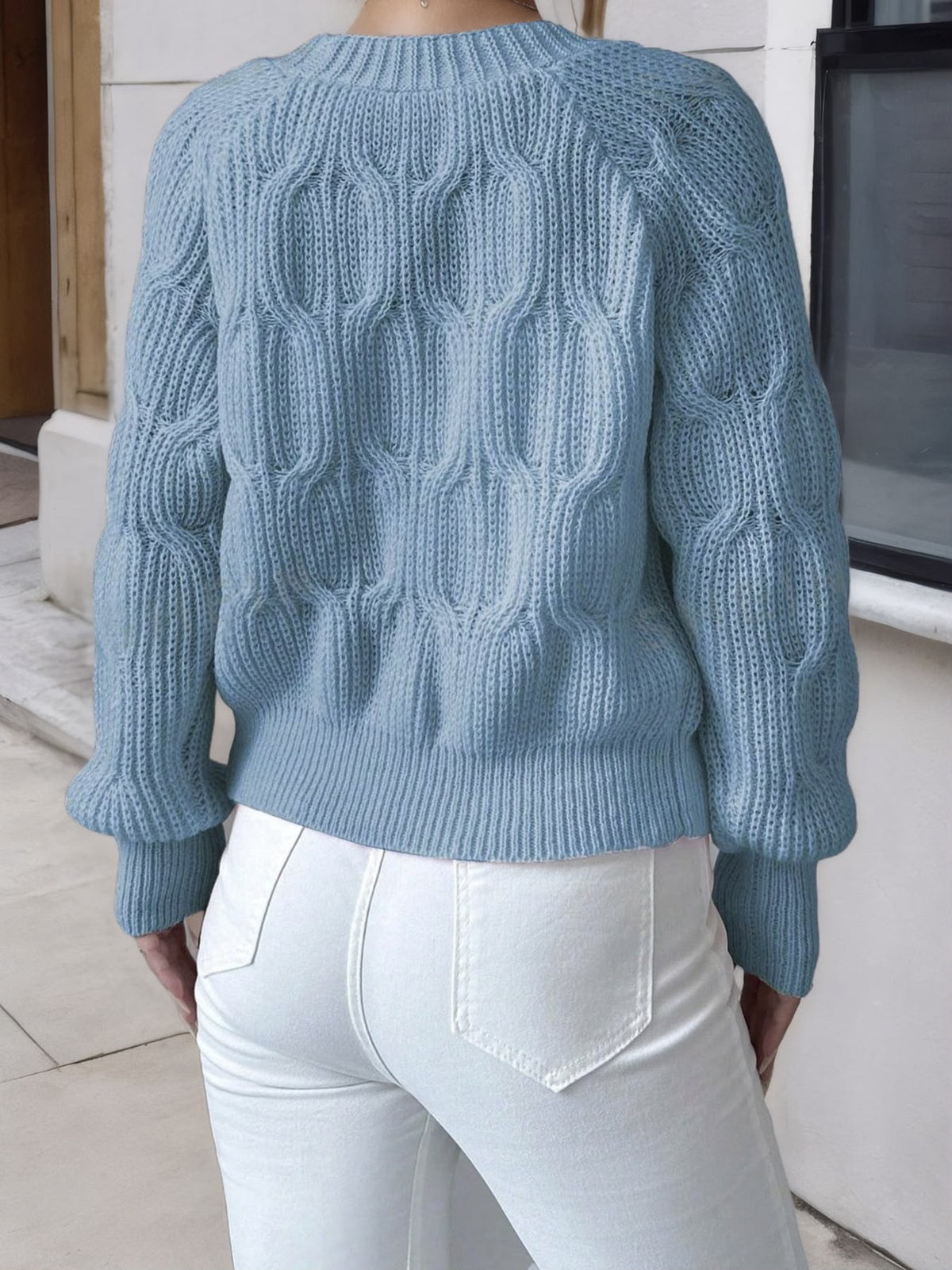 Alicia | Women's Soft Bow-Detail Long Sleeve Cardigan
