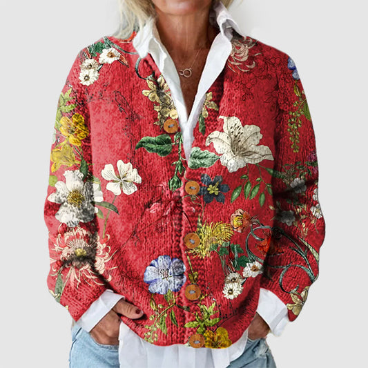 Elira | Women’S Floral Button Front Cardigan
