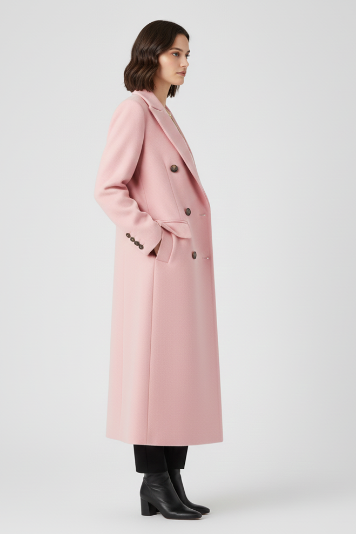 Eliza | Women’s Coat With Lapel Collar And Button Fastening