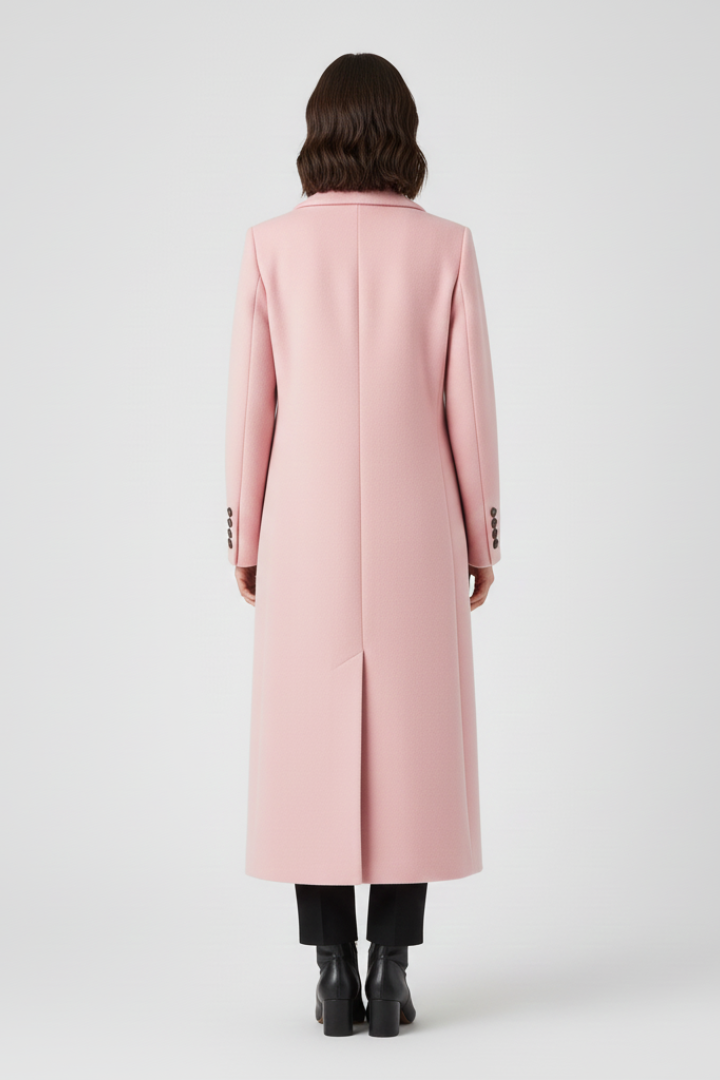 Eliza | Women’s Coat With Lapel Collar And Button Fastening