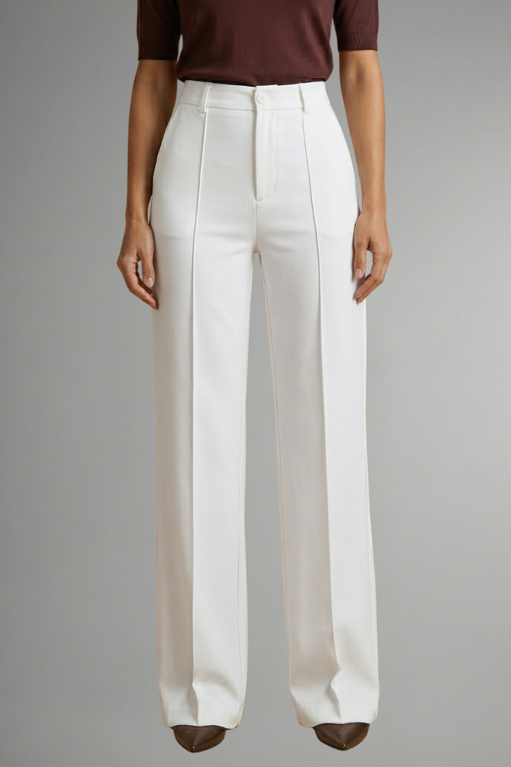 Marcely | Women’s Trousers With High Waist And Straight Leg