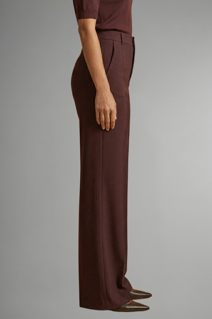 Marcely | Women’s Trousers With High Waist And Straight Leg