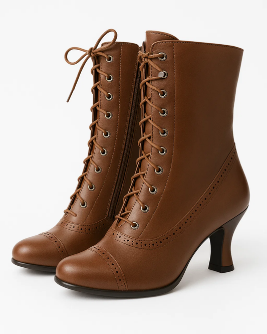 Isadora | Women’s Retro Lace Up Ankle Boots