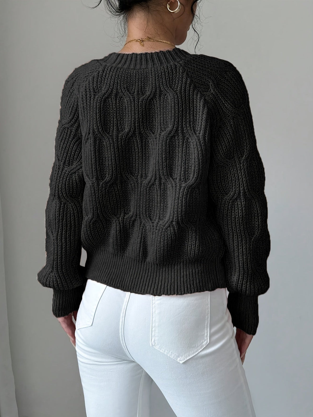 Alicia | Women's Soft Bow-Detail Long Sleeve Cardigan