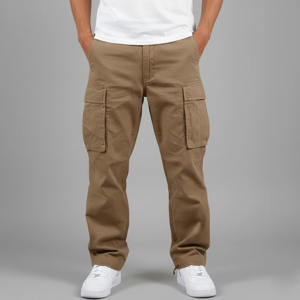 Benjamin | Men’s Relaxed Fit Cargo Pants With Side Pockets Streetwear