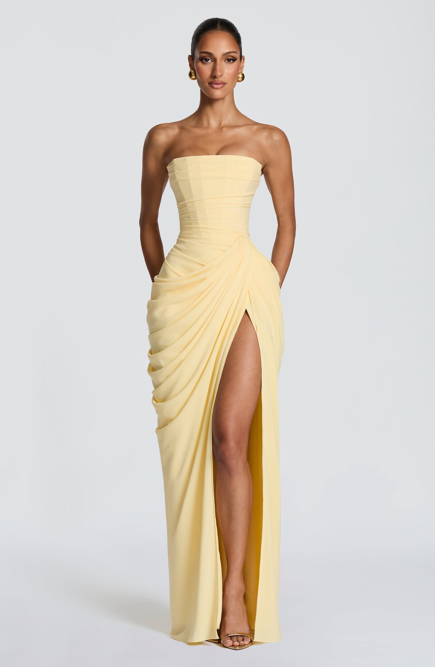 Cyra Maxi Dress - Lemon Dress Babyboo Fashion Premium Exclusive Design