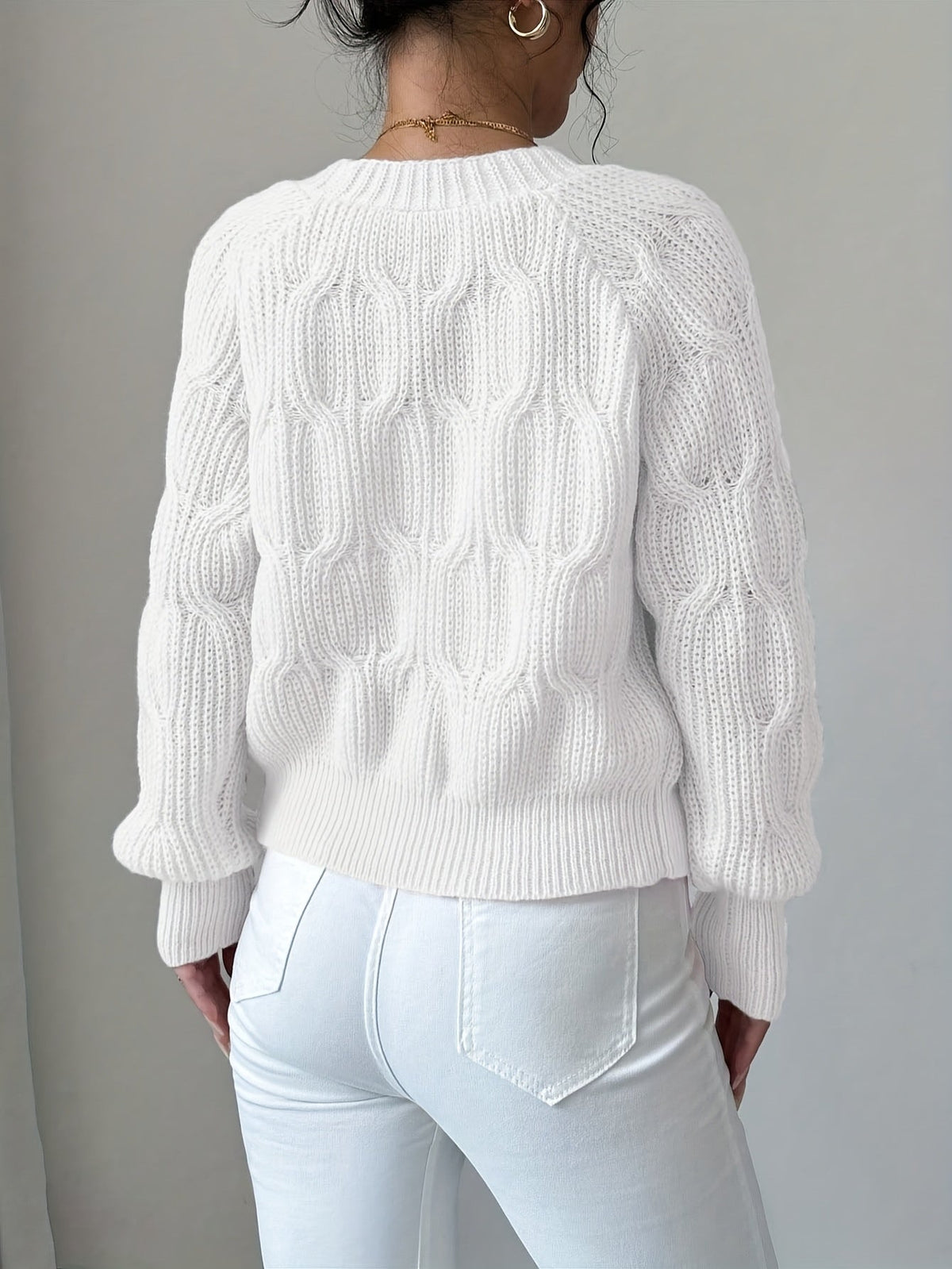 Alicia | Women's Soft Bow-Detail Long Sleeve Cardigan