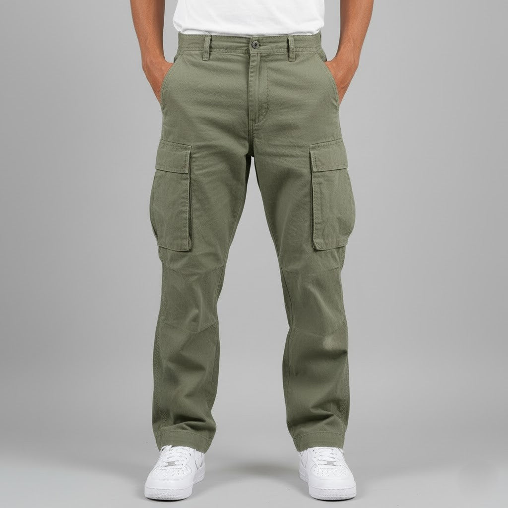 Benjamin | Men’s Relaxed Fit Cargo Pants With Side Pockets Streetwear