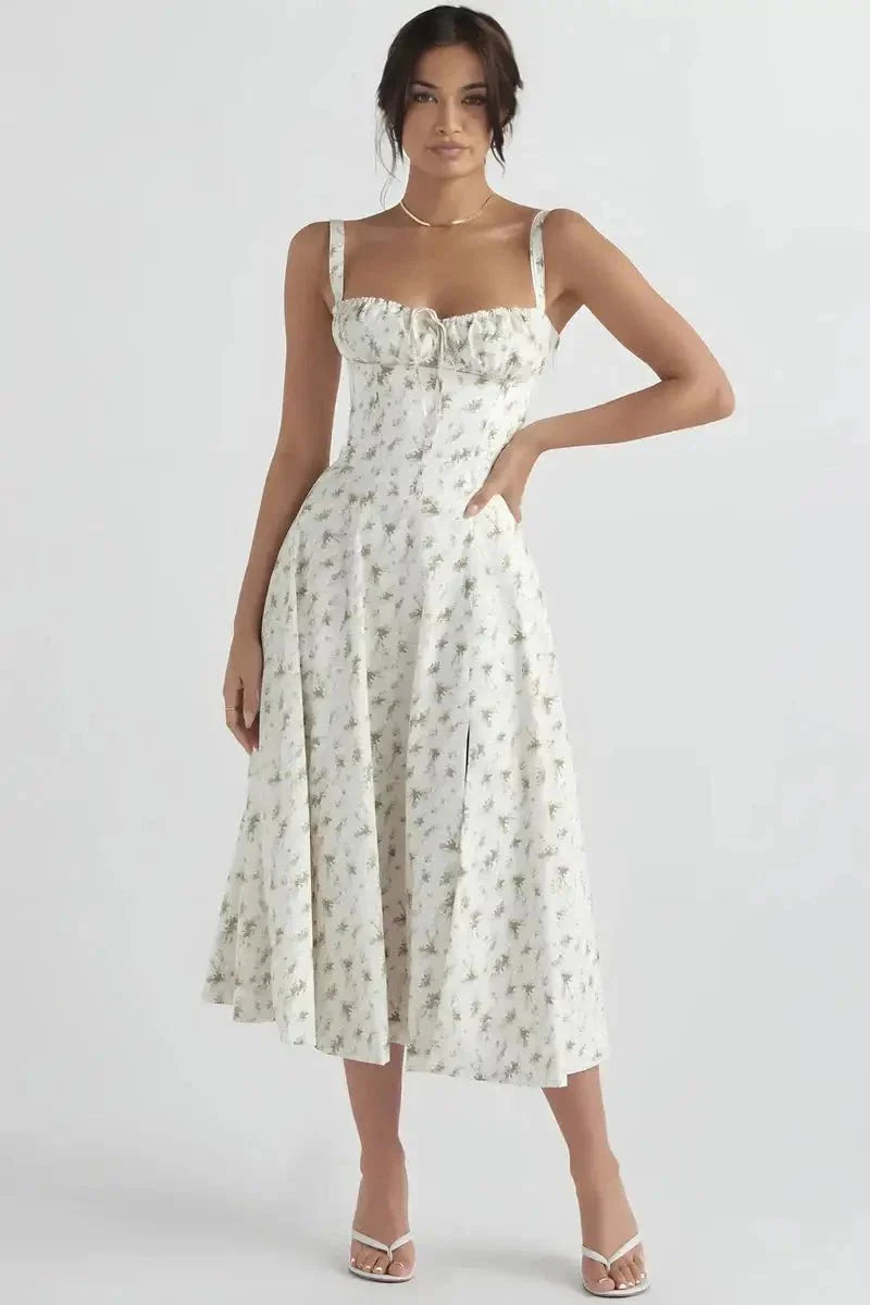 Linsay | Corset Midi Dress