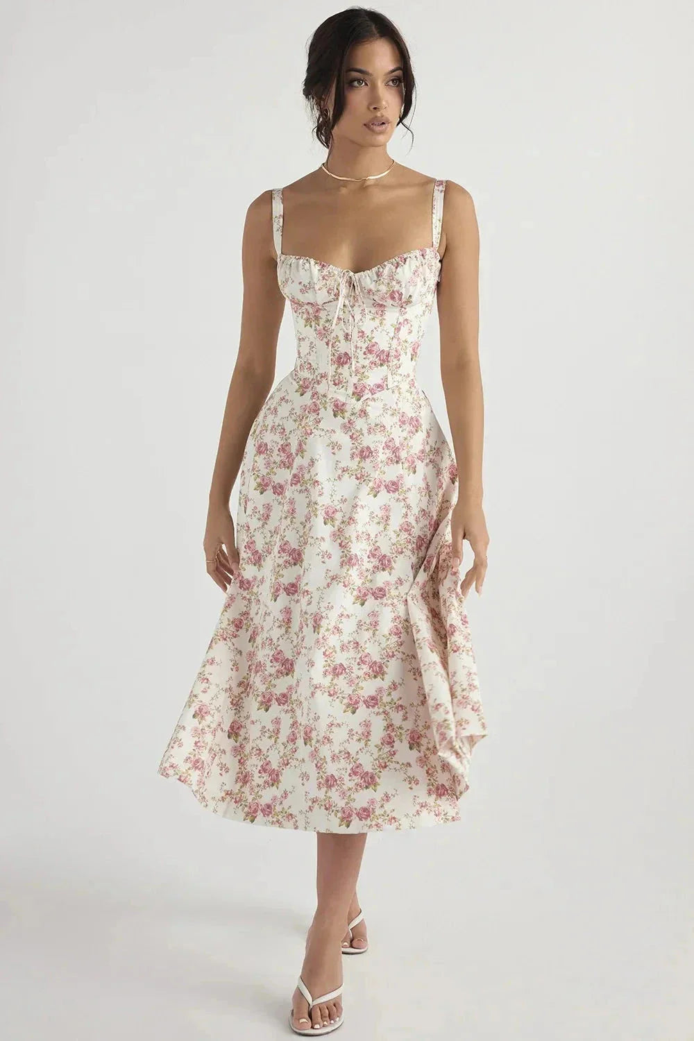 Linsay | Corset Midi Dress