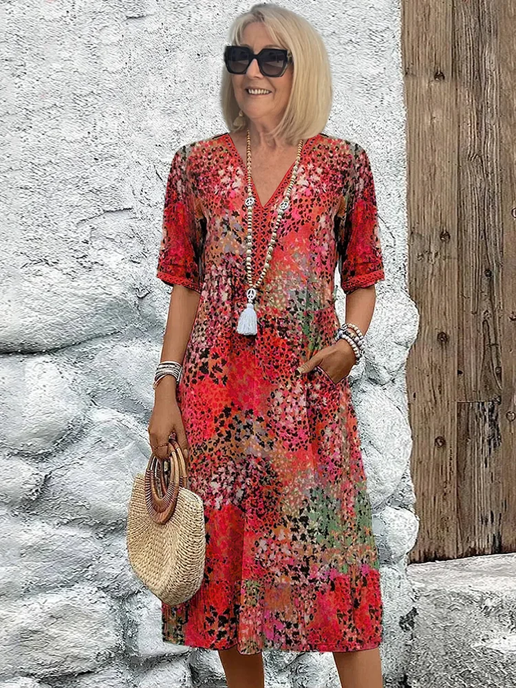 Layla - Vibrant Midi Dress