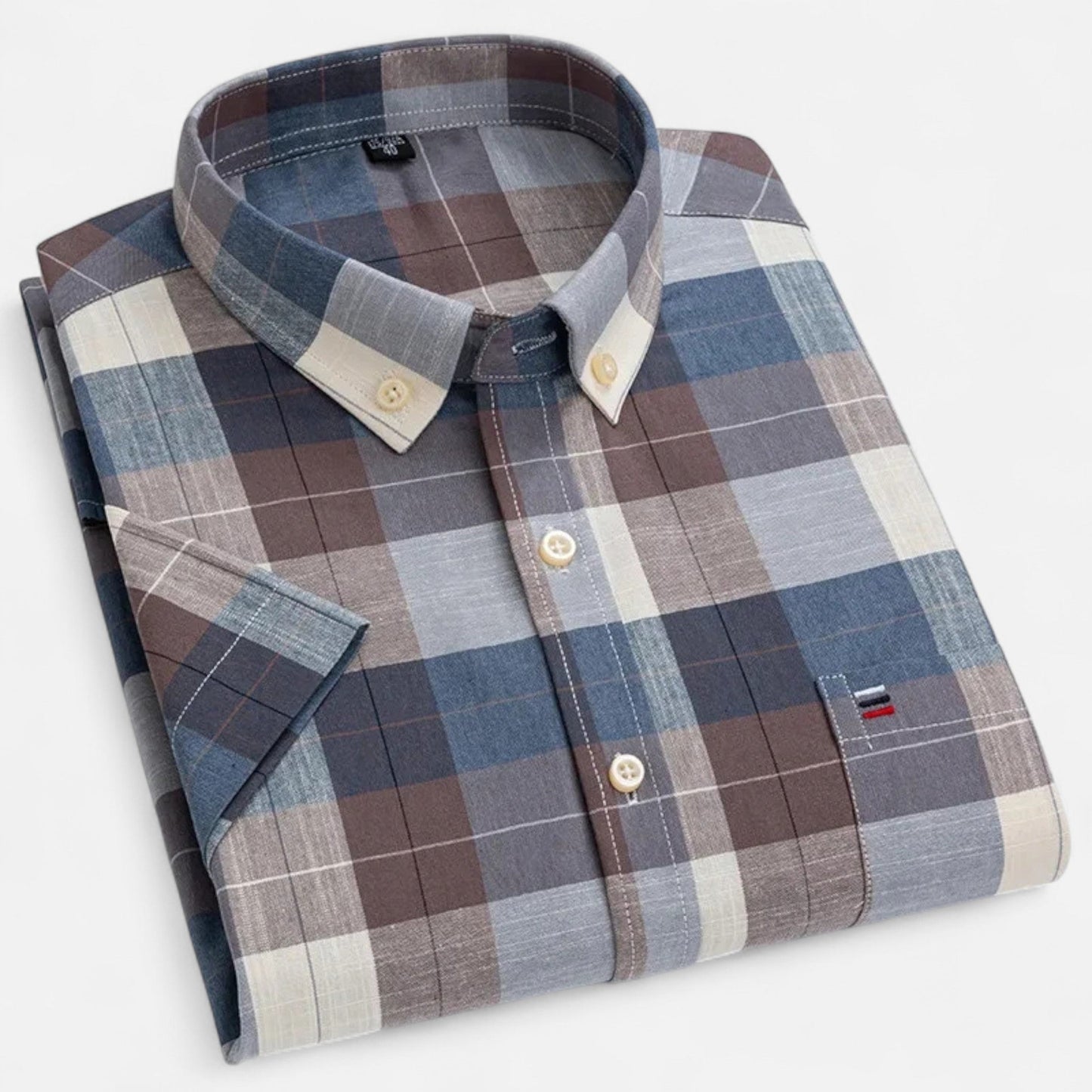 Rivello | Short Sleeve Oxford Shirt For Men